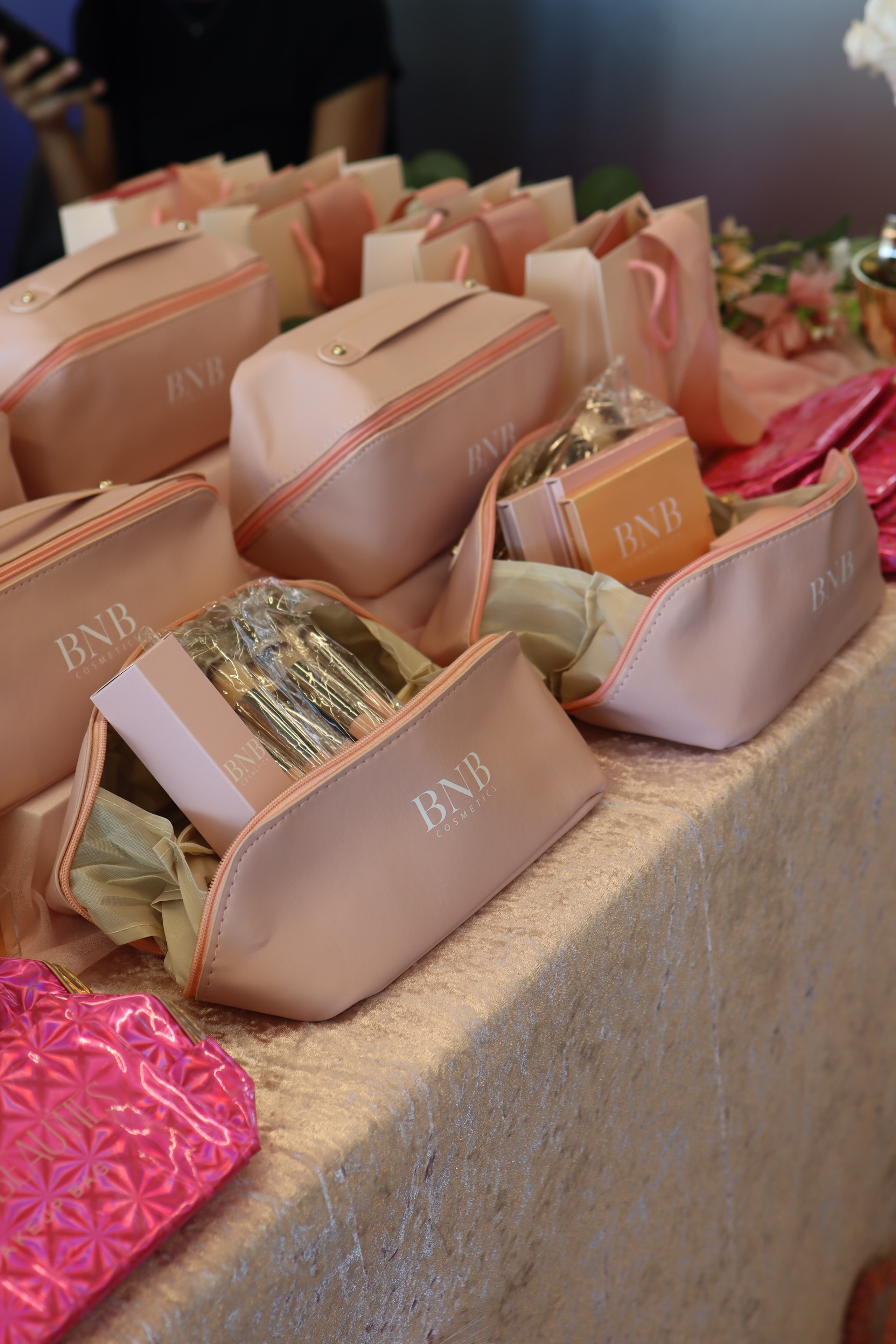 BNB Cosmetics bags and brushes product lineup