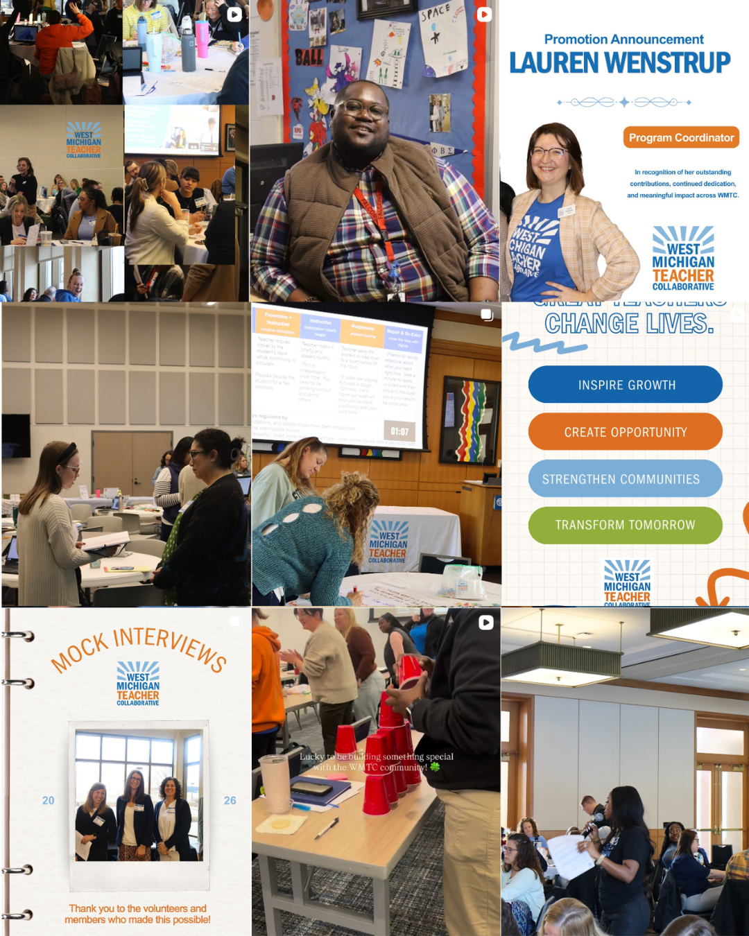 Social media feed concept for a Michigan non-profit organization